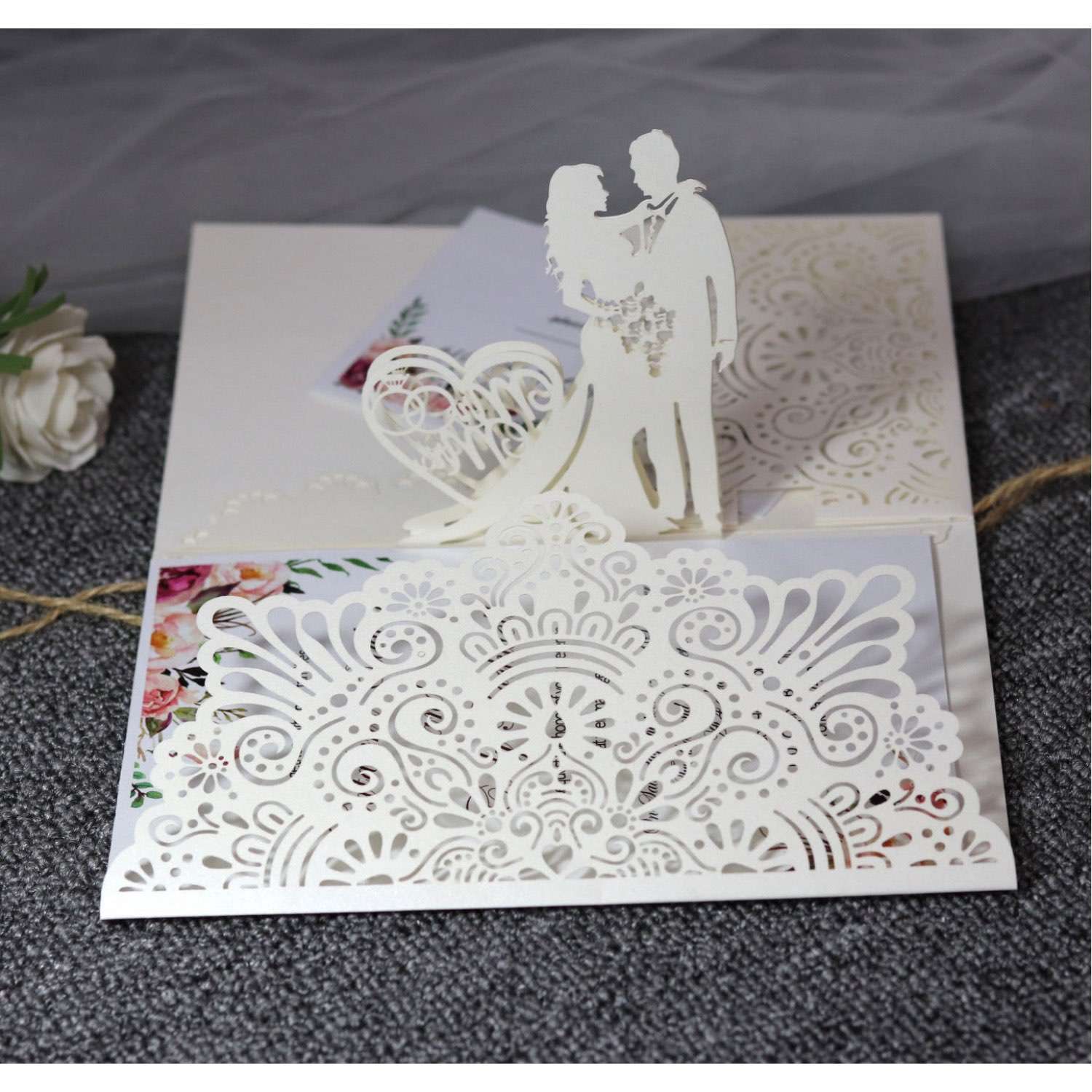 3D Greeting Card  Marriage Invitation Card Laser Card Wholesale